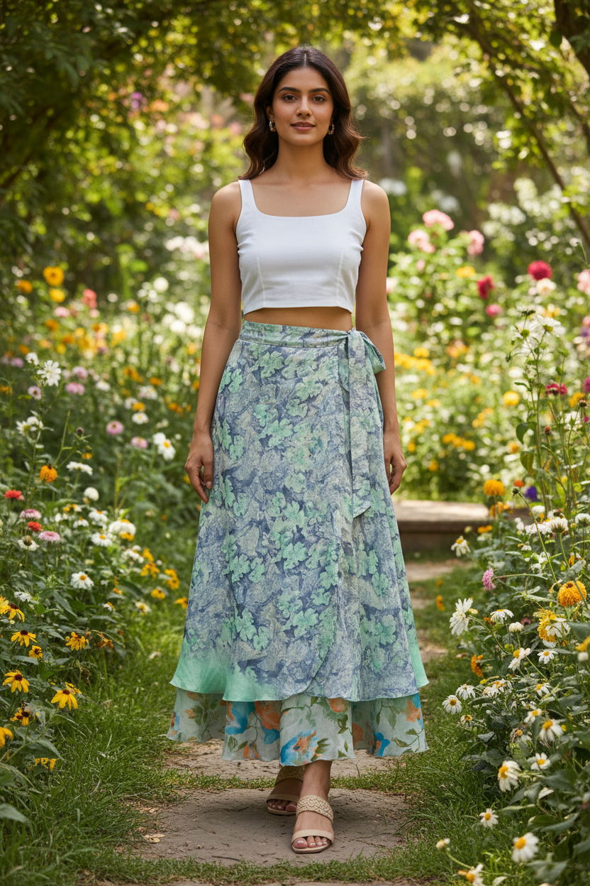 Blue-Green Watercolour Floral – Lifestyle