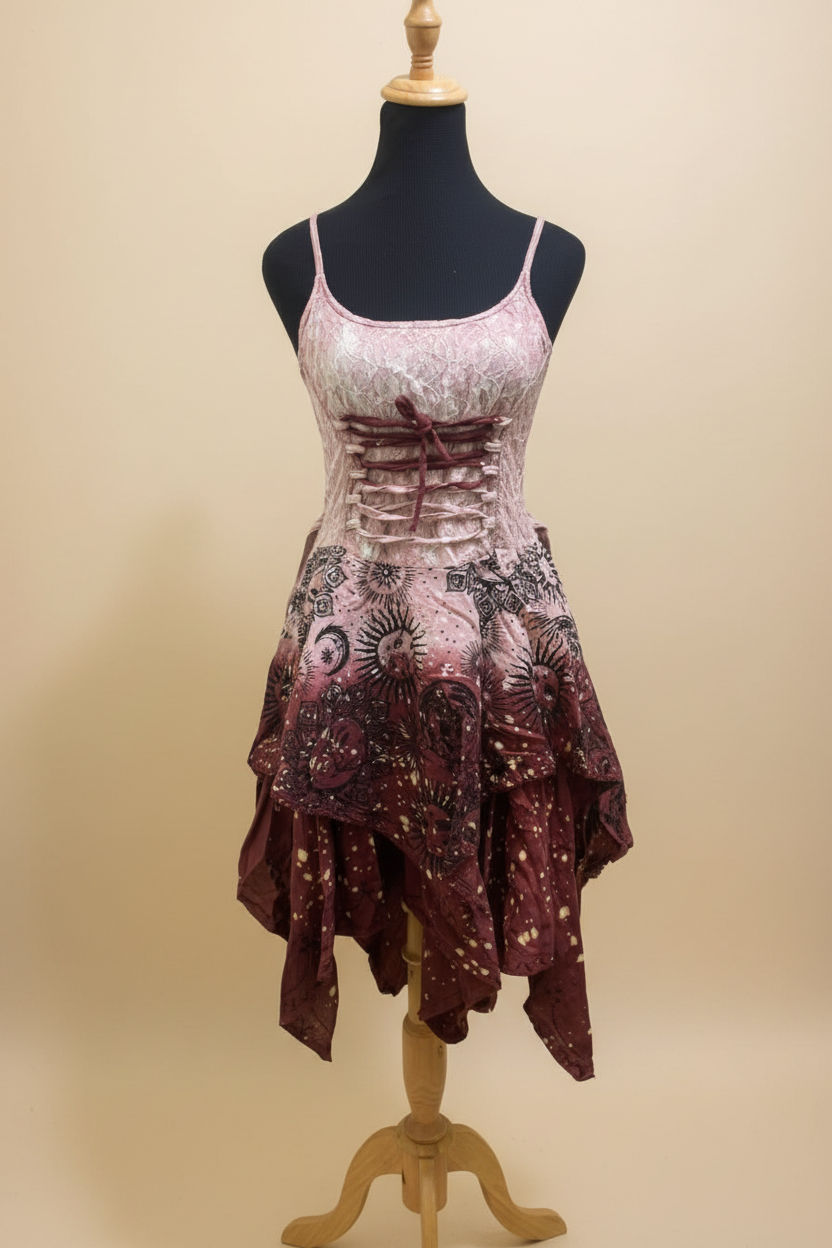 Maroon Dress - Clean Background