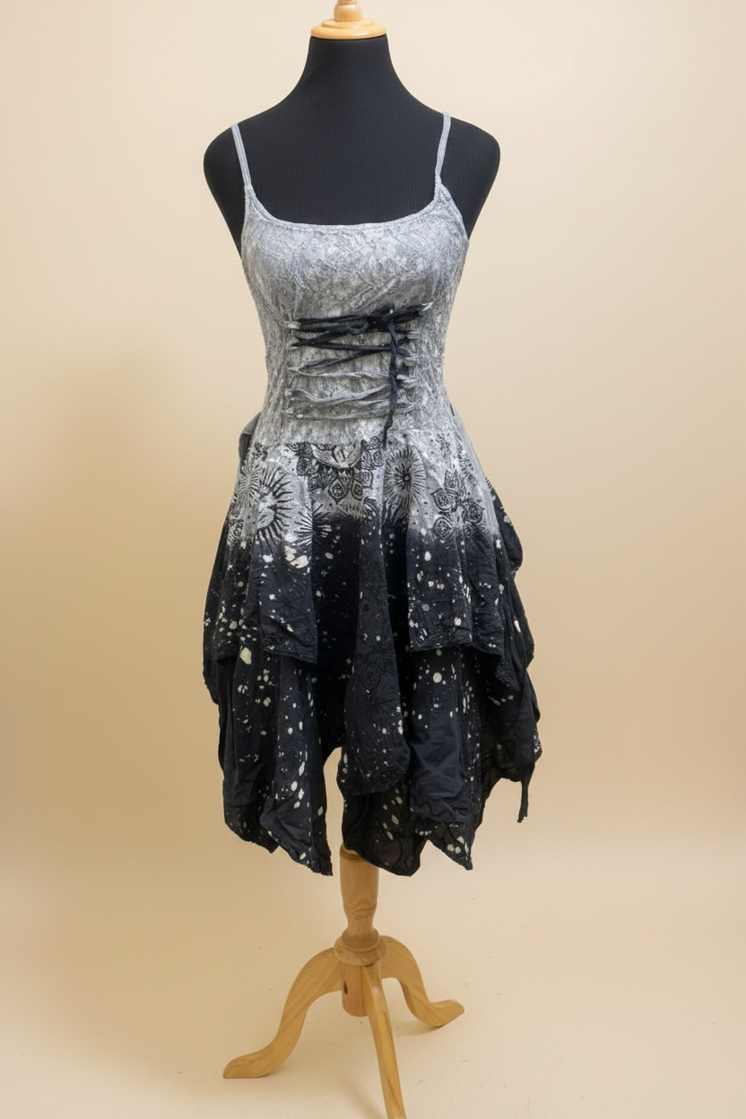 Black/Silver Dress - Clean Background