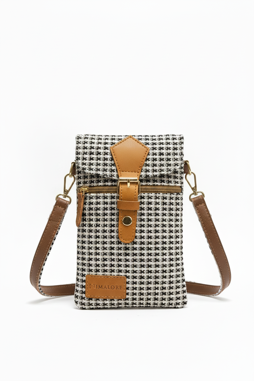 Black & White Houndstooth — Corrected Strap