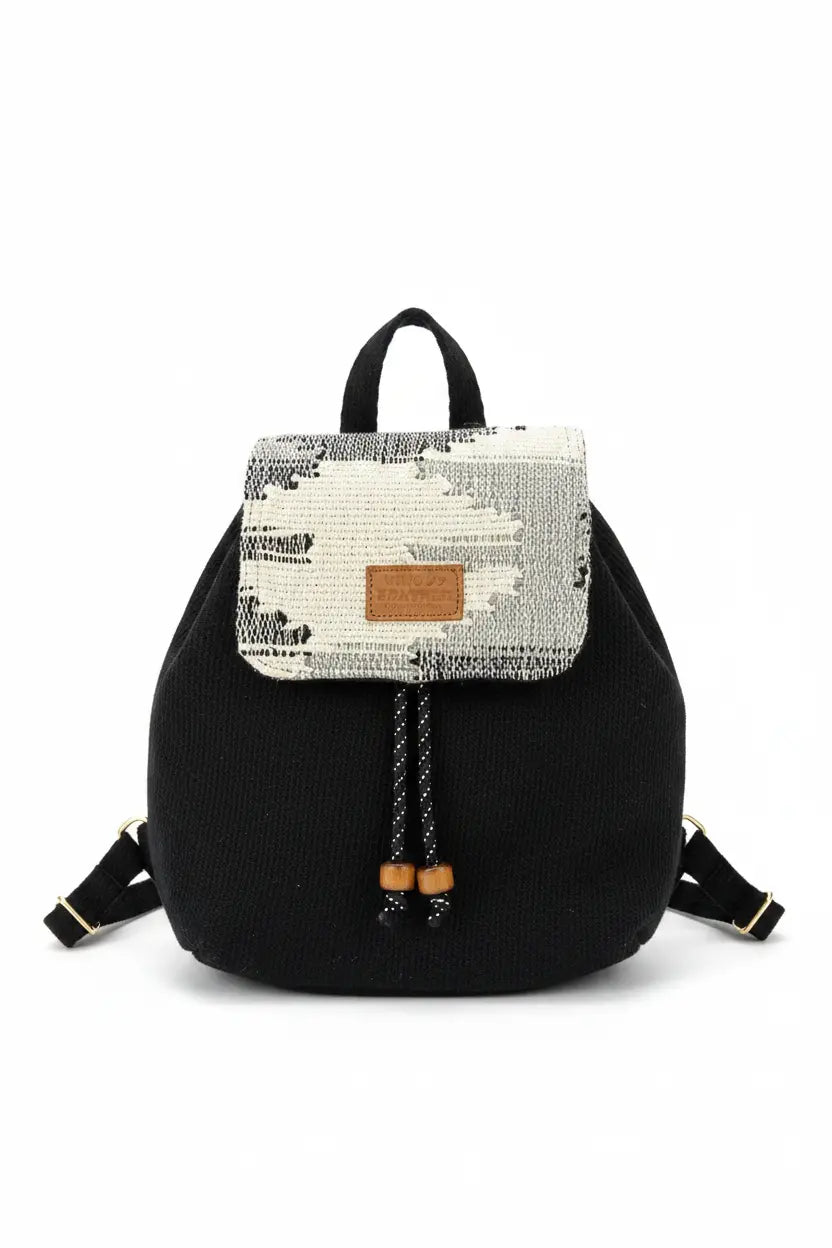 Black Woven Mini Backpack – Studio