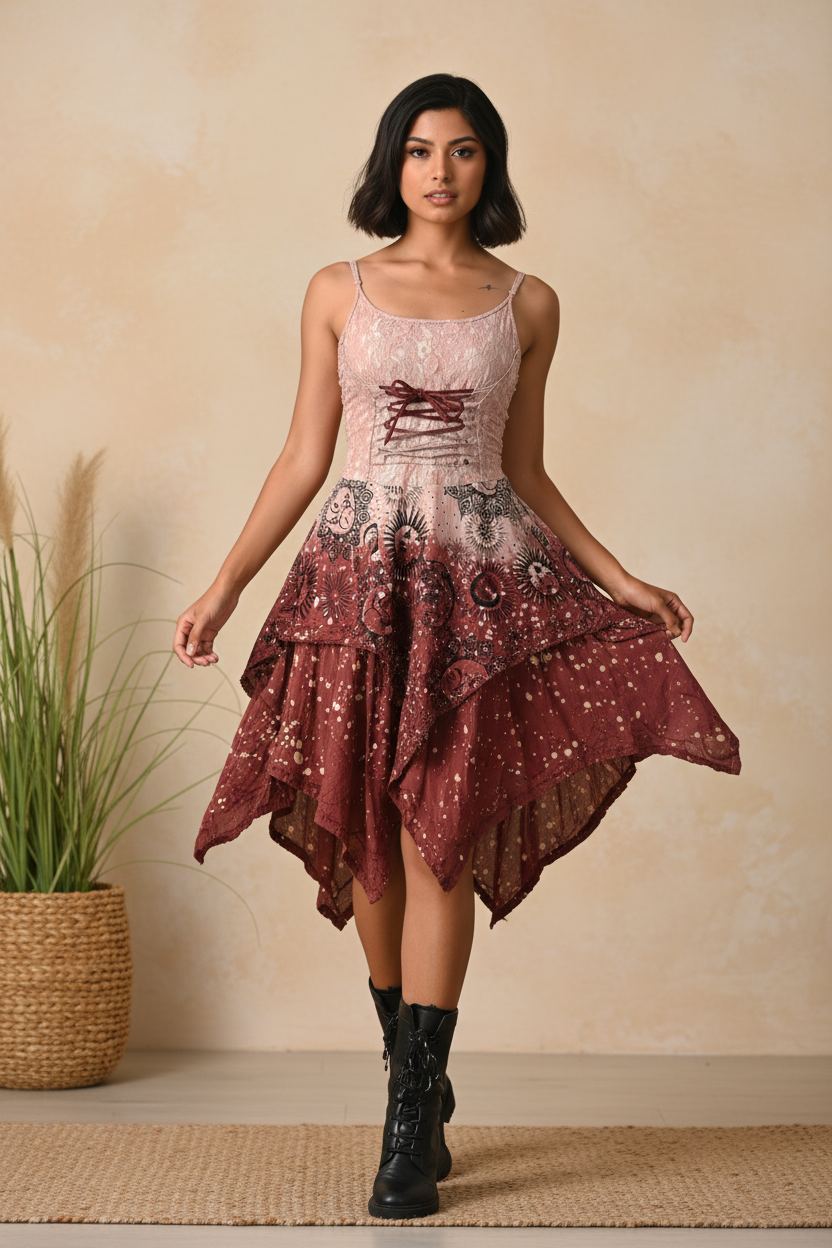 Burgundy Dress