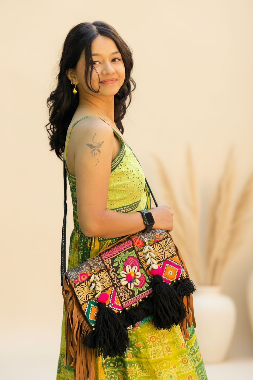 Cowrie Shell Bag – Dark Model