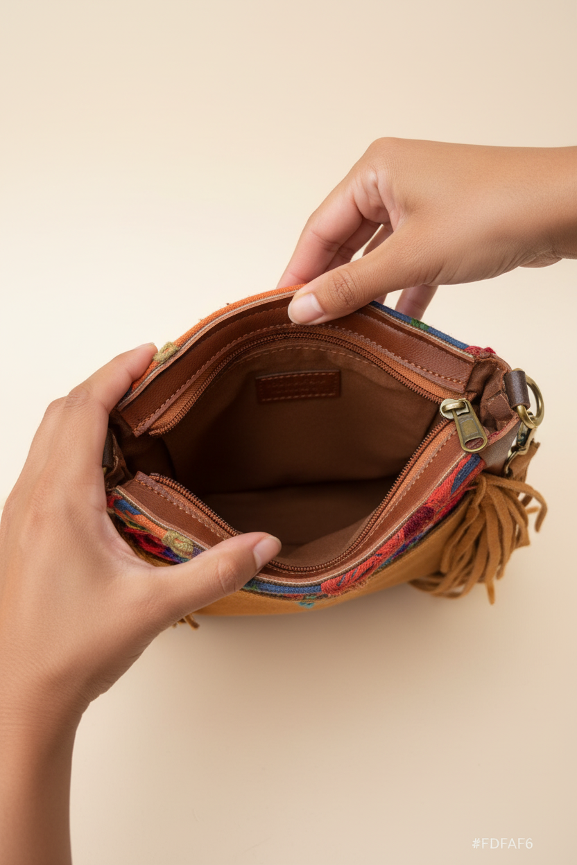 Leather Patchwork Crossbody – Interior Studio