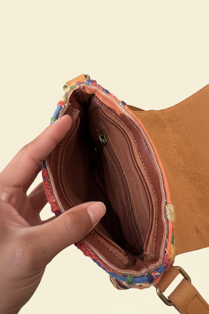 Leather Patchwork Crossbody – Zip Pocket Studio