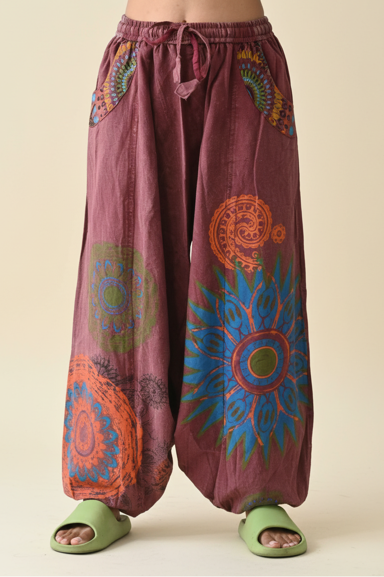 Mauve Harem Pants - Waist Down