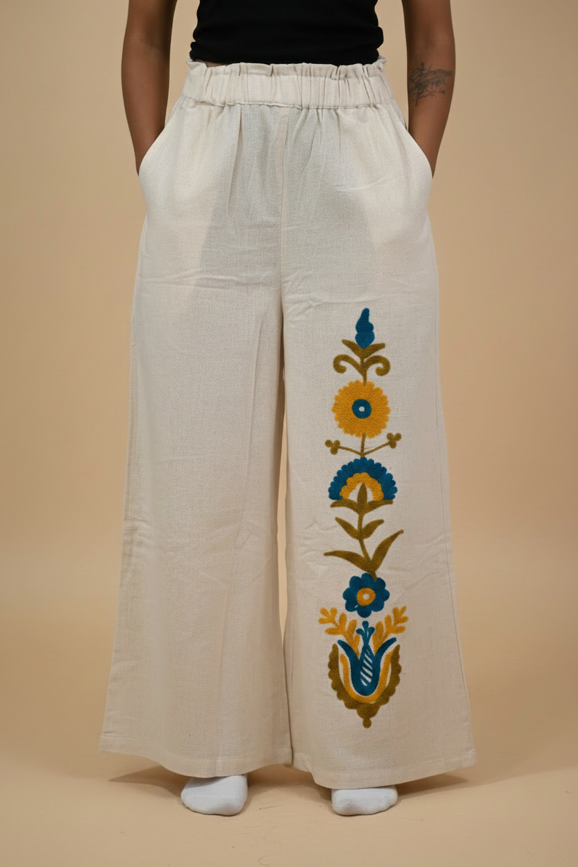 Off-White Blue Mustard Pants