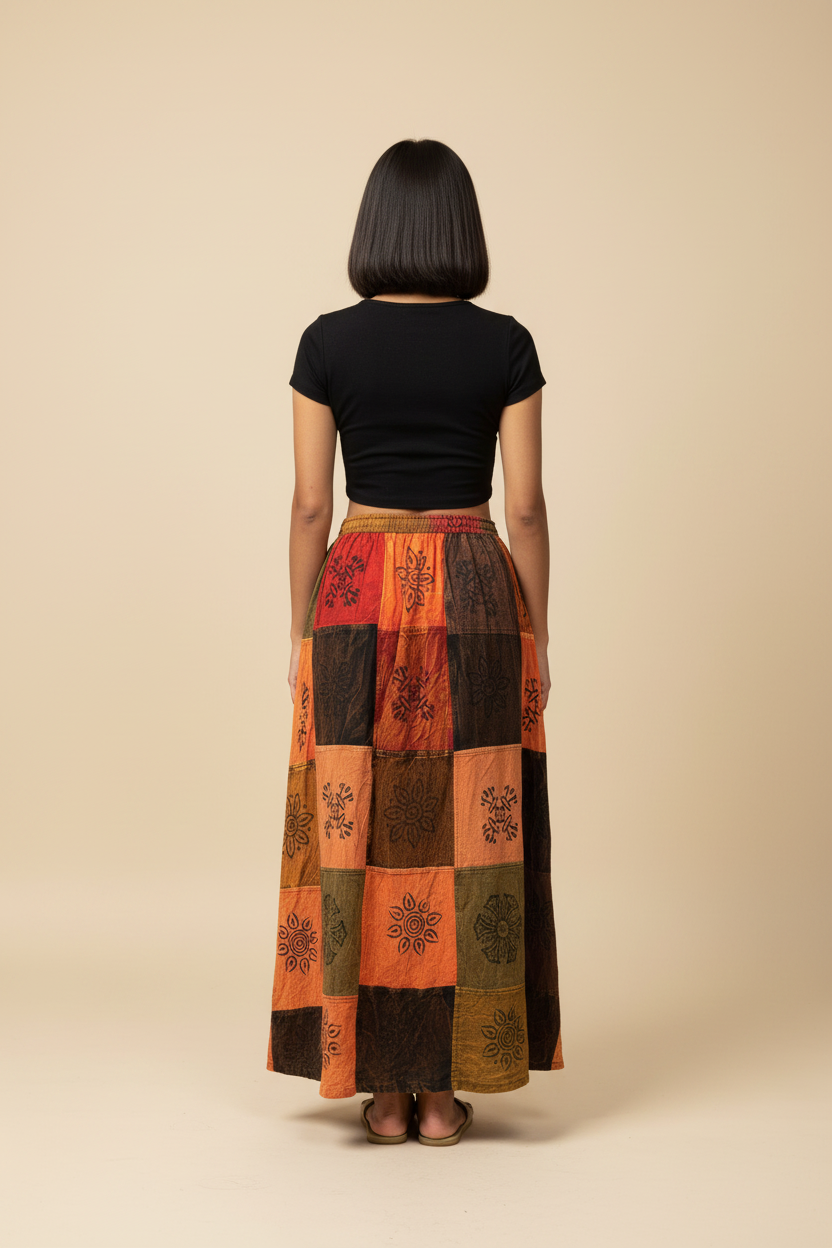 Patchwork Skirt - Corrected Back View