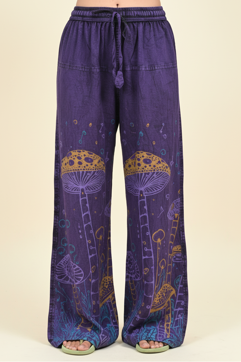 Purple Mushroom Pants - Studio Retry
