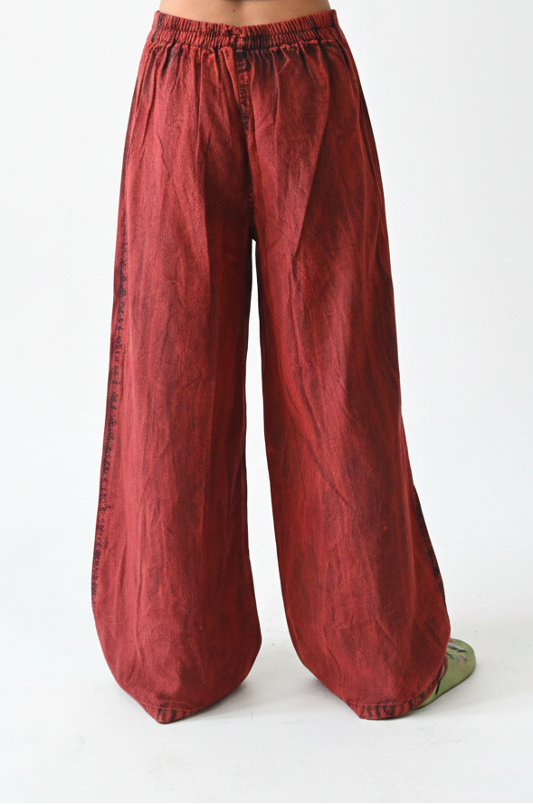 Red Pants Back View - White Background
