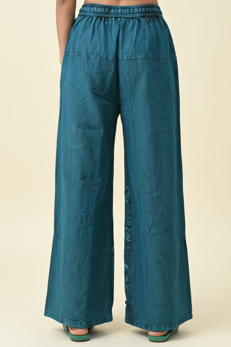 Teal Mushroom Pants - Back